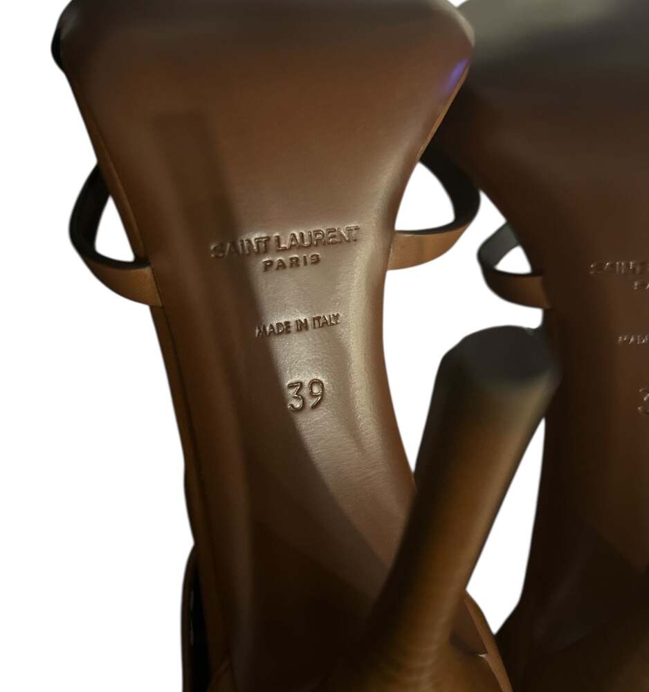 YSL Cassandra 100 sandal in new papaya NIB size 39 - Picture 10 of 14